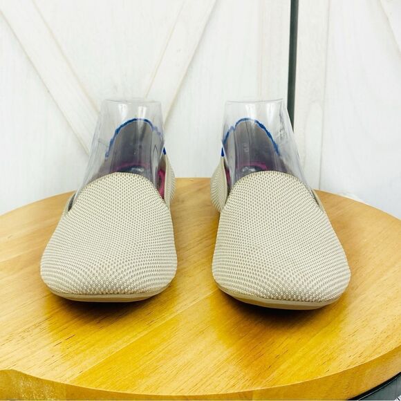 Rothy’s The Loafer Linen Double Stich Slip On Flats Shoe Tan 11 - Picture 4 of 11